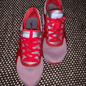 Red , grey , & white Air Max’s